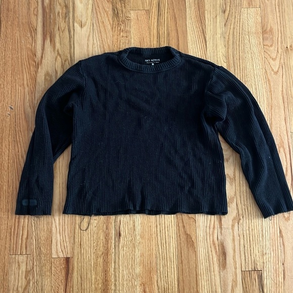 SET ACTIVE cropped thermal shirt black M - Picture 1 of 5